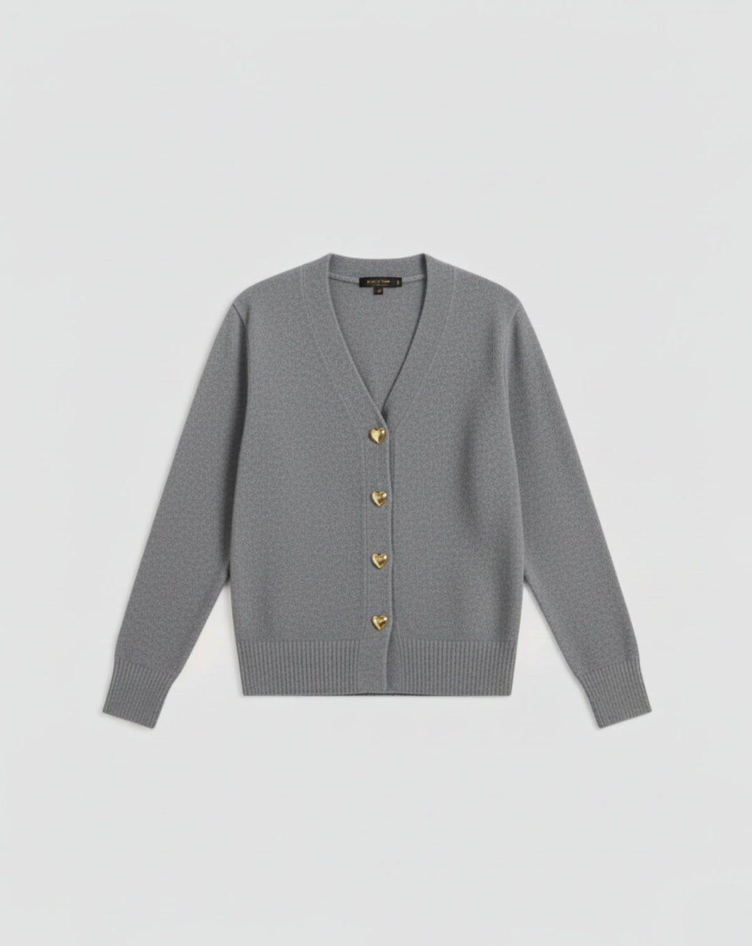 Cardigan in Lana con Bottoni a Cuore