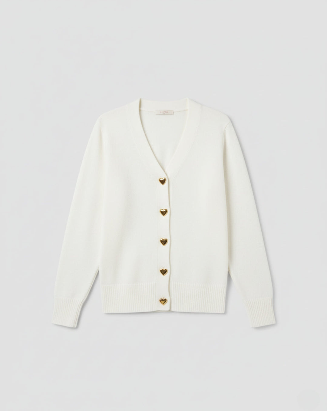 Cardigan in Lana con Bottoni a Cuore