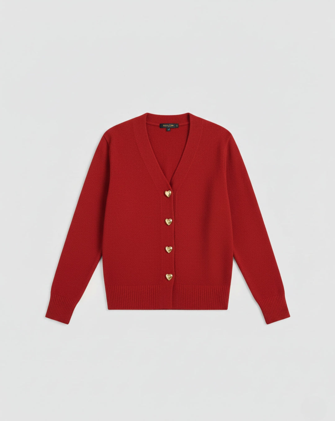 Cardigan in Lana con Bottoni a Cuore