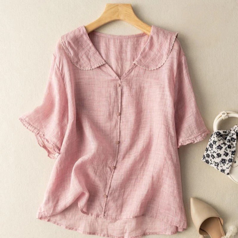 Blusa in lino Lunella