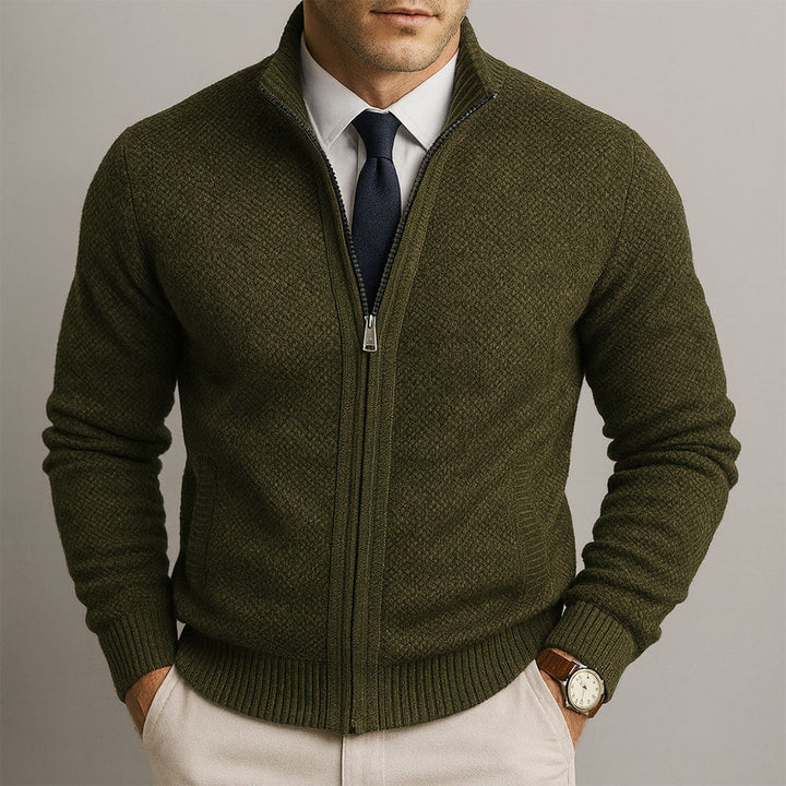 Marco Canali – Cardigan in Lana Merino con Zip