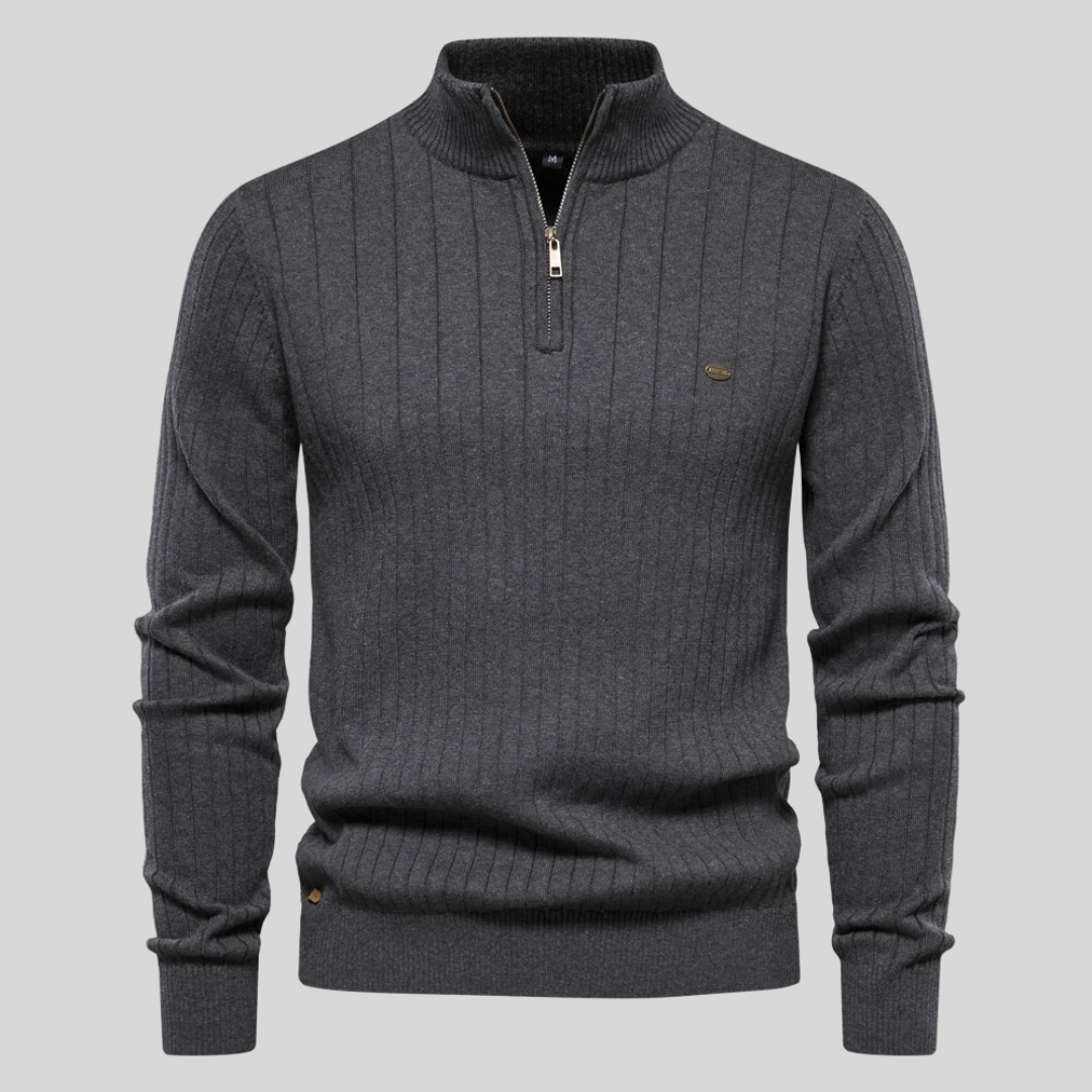 Enzo™ – Maglione a Maglia con Zip