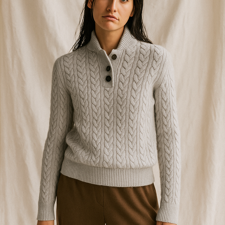 Chiara Valli – Maglione in Lana e Cashmere a Treccia