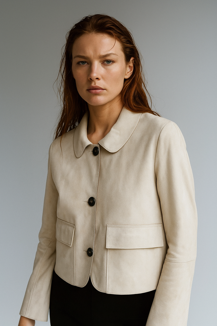 Chiara Valli – Giacca Cropped in Suede