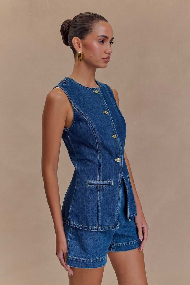 Nola Set Gilet Senza Maniche con Scollo Rotondo