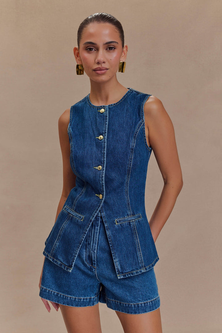 Nola Set Gilet Senza Maniche con Scollo Rotondo