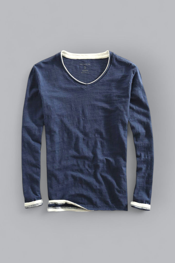 VALLINI T-SHIRT IN COTONE A MANICHE LUNGHE