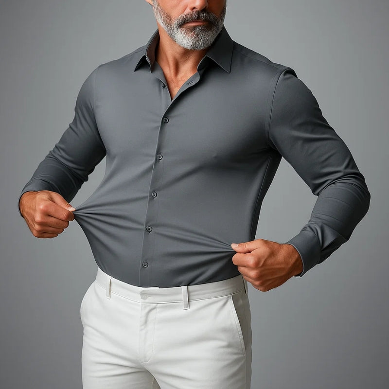 Enzo-Camicia Stretch Slim Fit