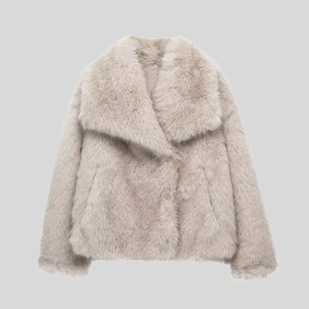 Arloa Cropped Faux Fur Jacket