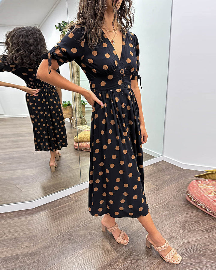Grace™ | Abito con scollo a V e pois