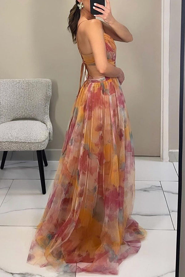 Vera – Abito da designer con motivo floreale