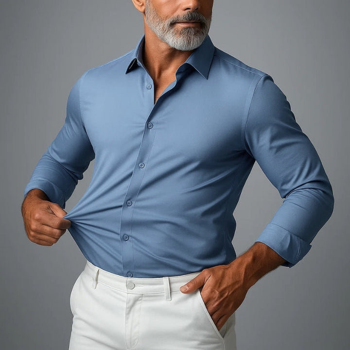 Enzo-Camicia Stretch Slim Fit