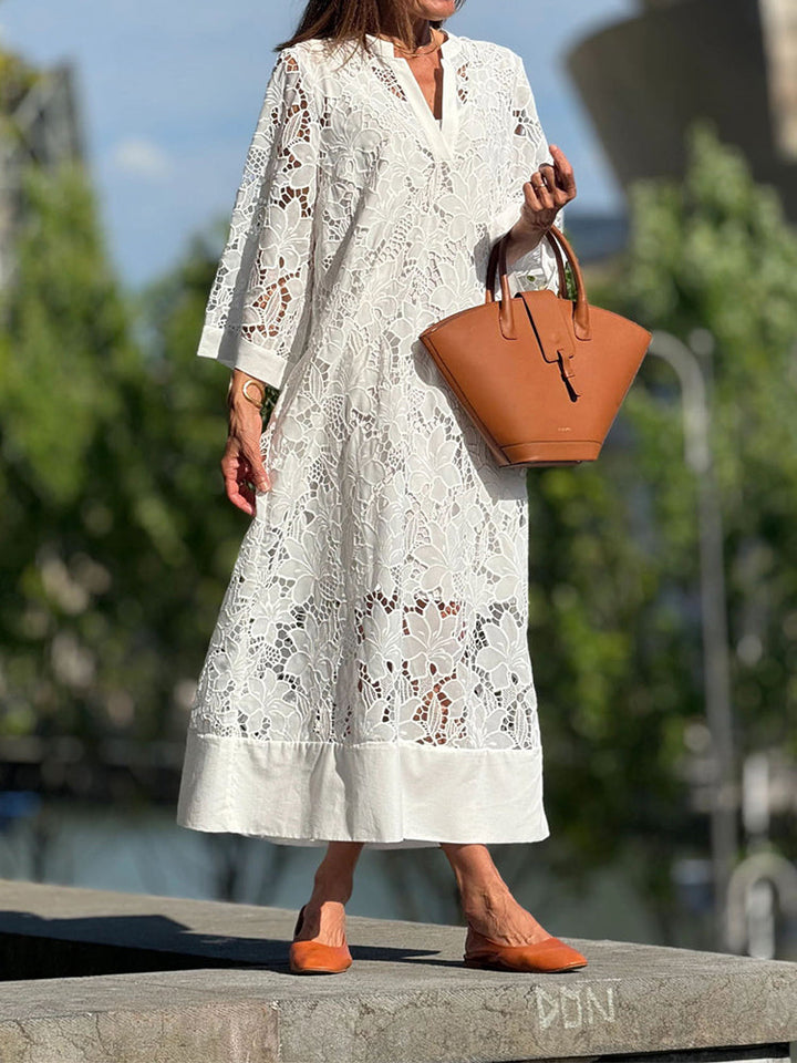 Alba™- Abito in pizzo moderno, fluido e raffinato