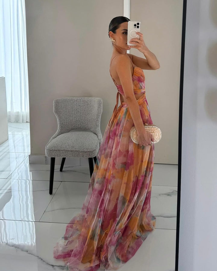 Vera – Abito da designer con motivo floreale