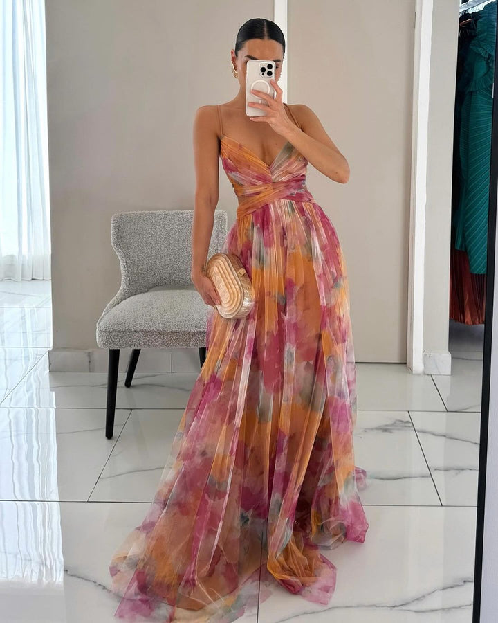 Vera – Abito da designer con motivo floreale