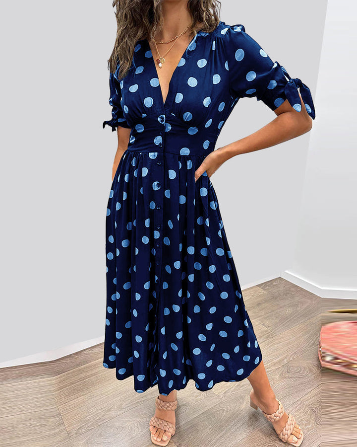 Grace™ | Abito con scollo a V e pois