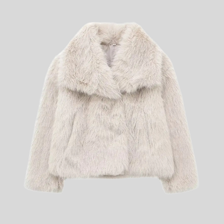 Arloa Cropped Faux Fur Jacket