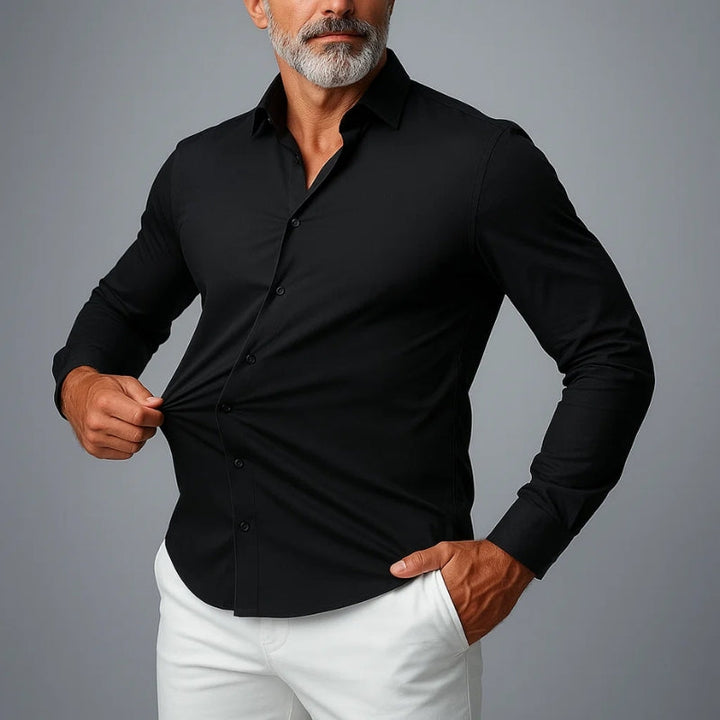 Enzo-Camicia Stretch Slim Fit
