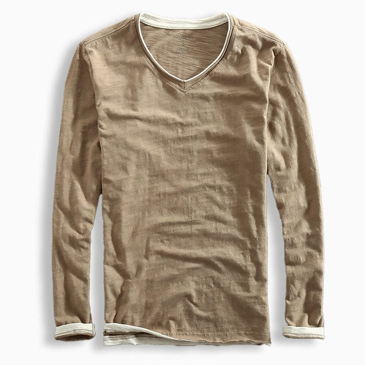 VALLINI T-SHIRT IN COTONE A MANICHE LUNGHE