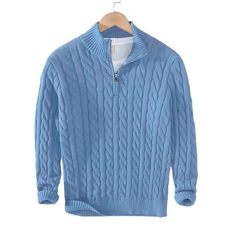 Enzo Vallini - Maglione a Treccia con Zip