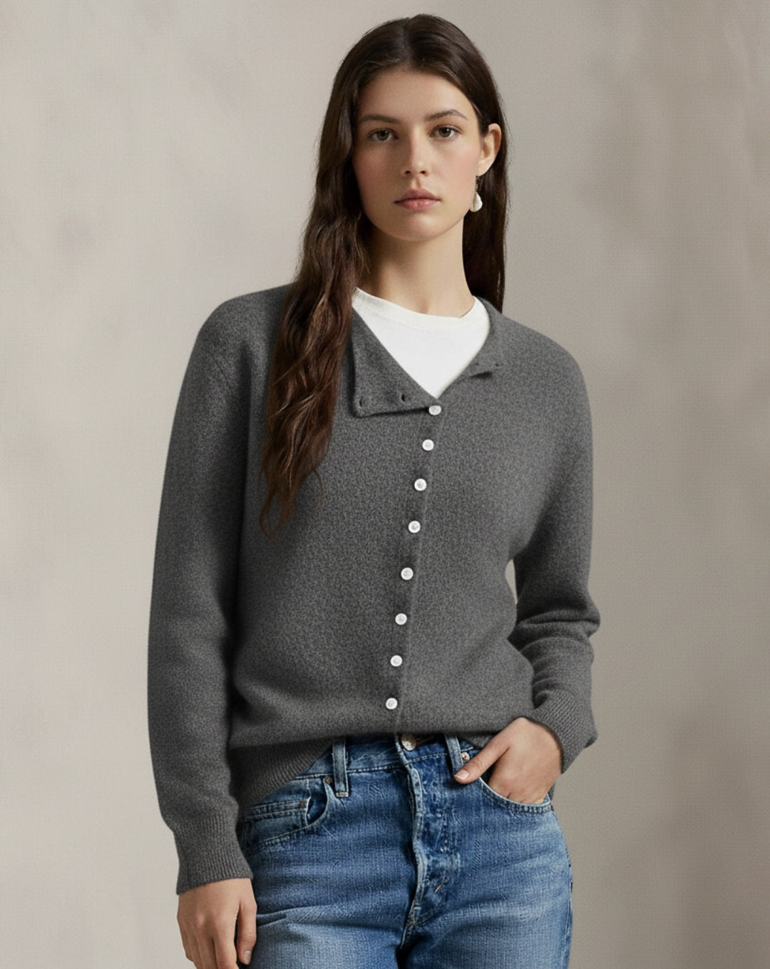 Giulia Moretti – Maglia in Lana Raffinata con Bottoni