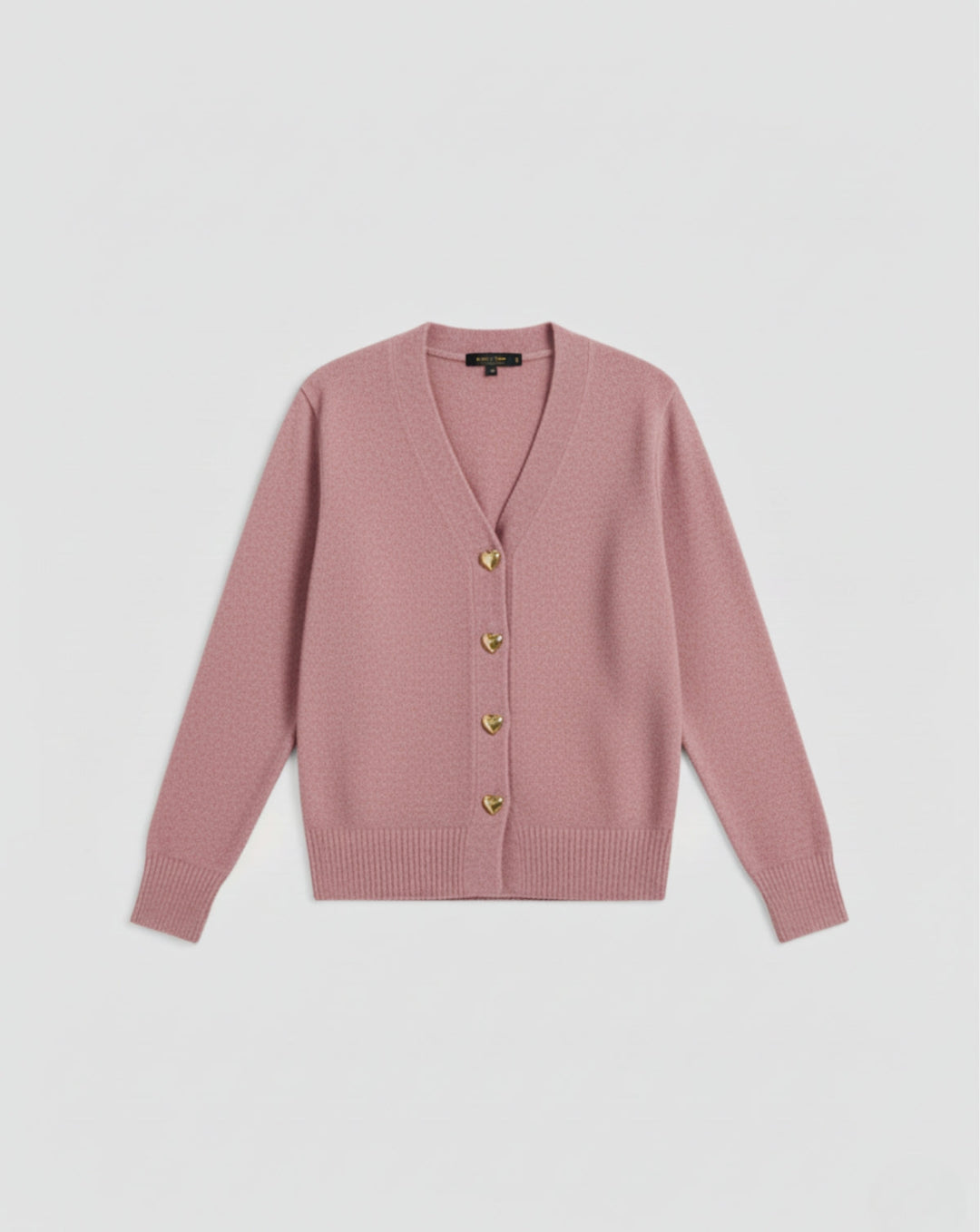 Cardigan in Lana con Bottoni a Cuore