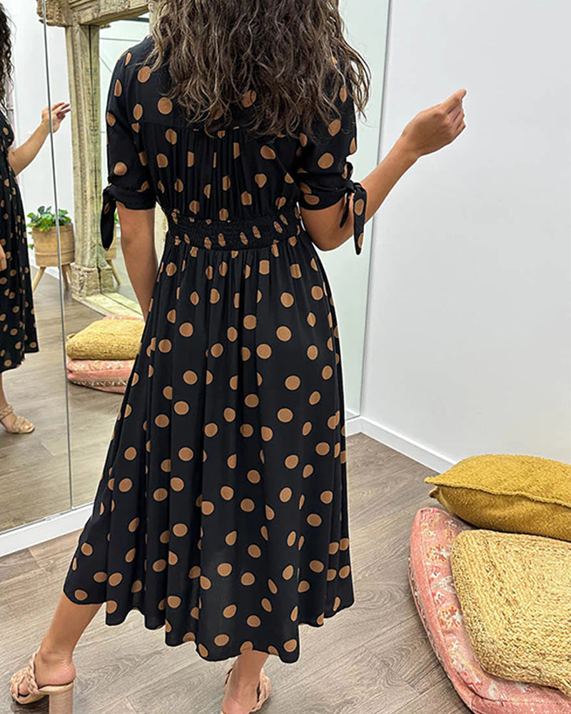 Grace™ | Abito con scollo a V e pois