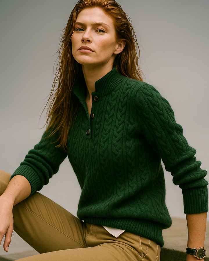 Chiara Valli – Maglione in Lana e Cashmere a Treccia