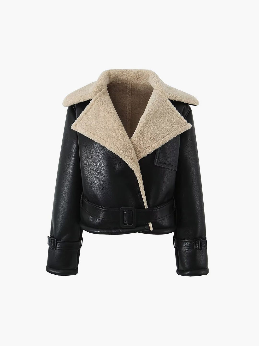 Isabella Conti– Giacca Aviatore in Pelle con Fodera in Shearling