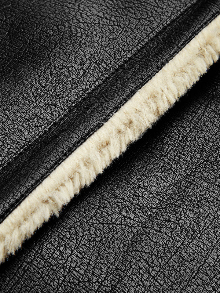 Isabella Conti– Giacca Aviatore in Pelle con Fodera in Shearling