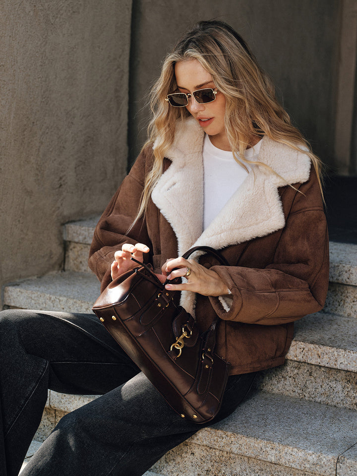 Cortina – Cappotto a revers foderato in pile