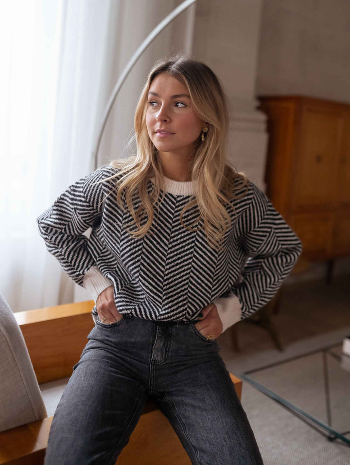 Mélodia – Maglione a maglia con motivi