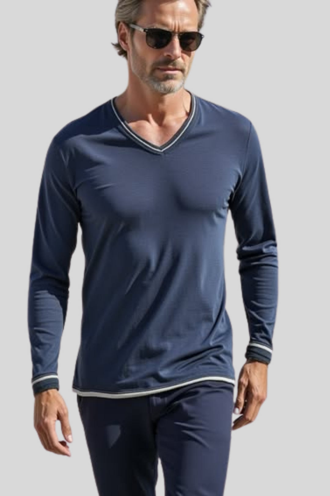 VALLINI T-SHIRT IN COTONE A MANICHE LUNGHE