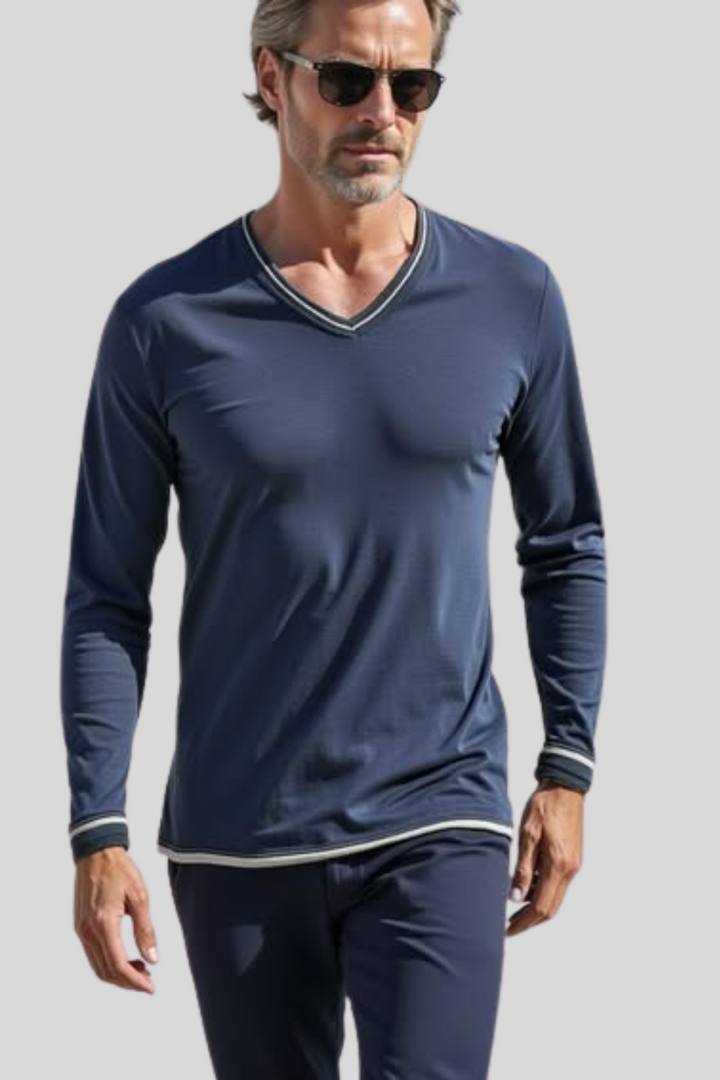 VALLINI T-SHIRT IN COTONE A MANICHE LUNGHE