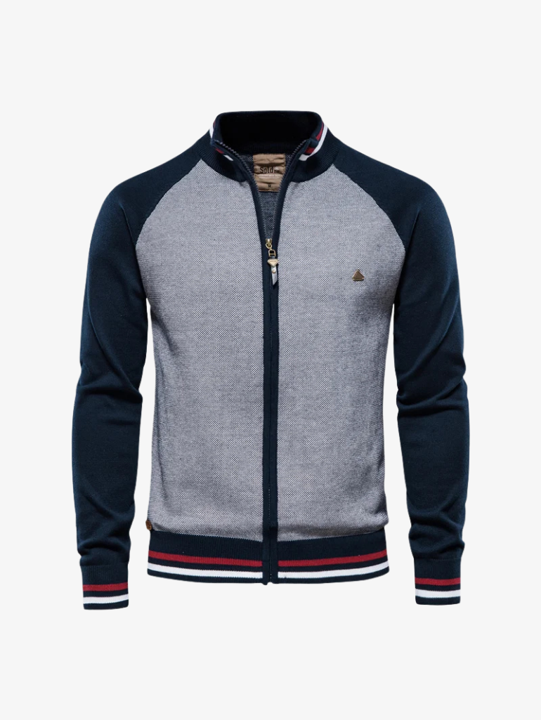 Enzo Vallini™ – Cardigan Zip Patchwork