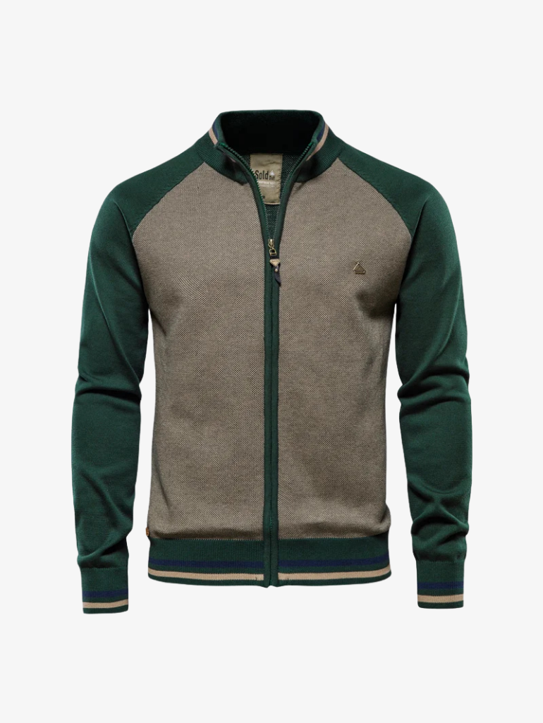 Enzo Vallini™ – Cardigan Zip Patchwork