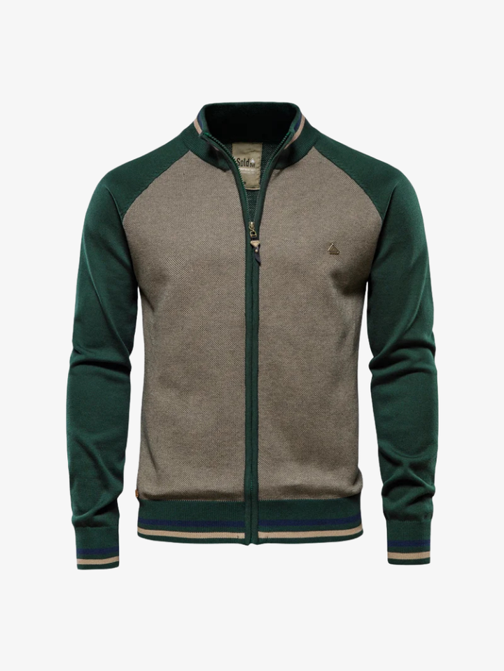 Enzo Vallini™ – Cardigan Zip Patchwork