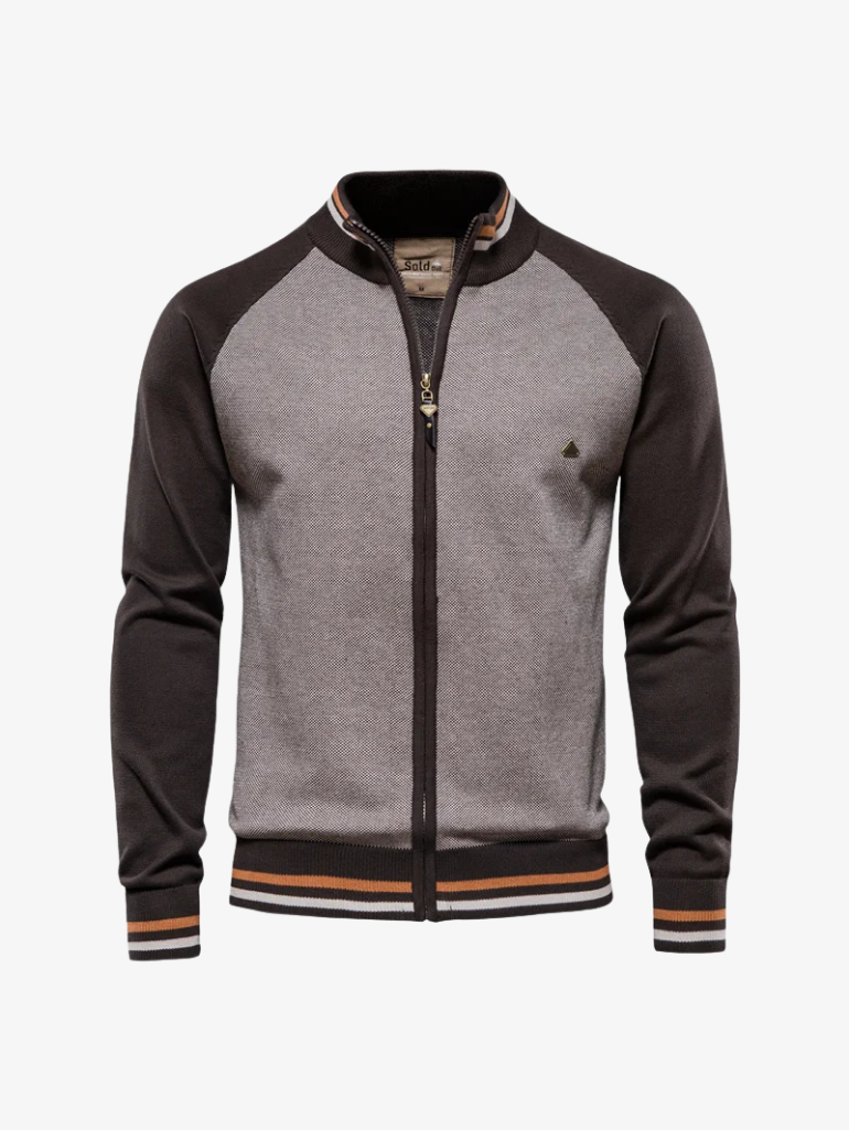 Enzo Vallini™ – Cardigan Zip Patchwork