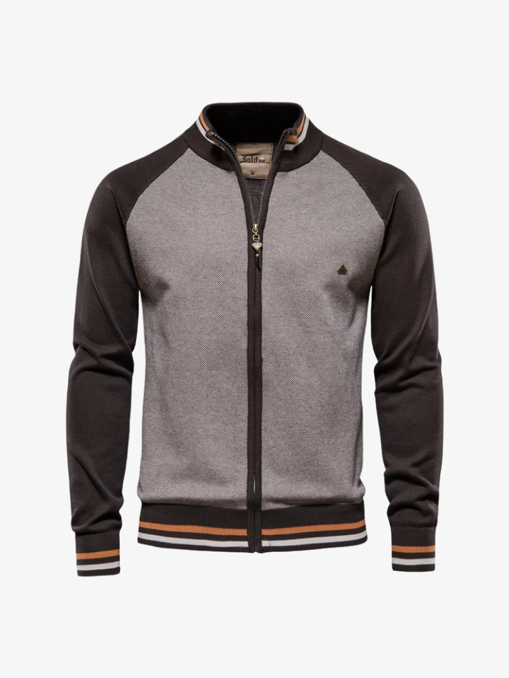 Enzo Vallini™ – Cardigan Zip Patchwork
