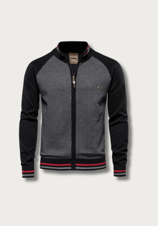 Enzo Vallini™ – Cardigan Zip Patchwork