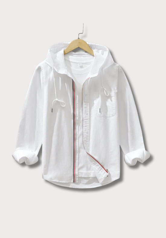 Casa Vallini – Camicia con cappuccio in lino Gossamer