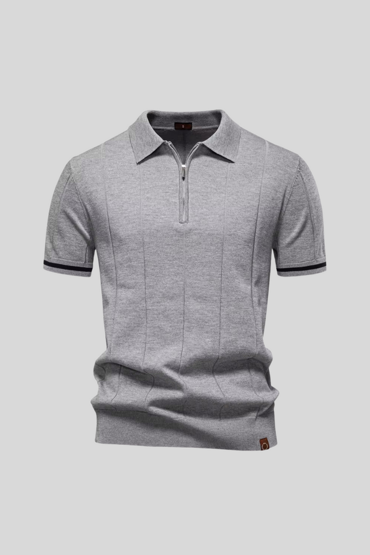 Polo Lugano retrò con mezza zip