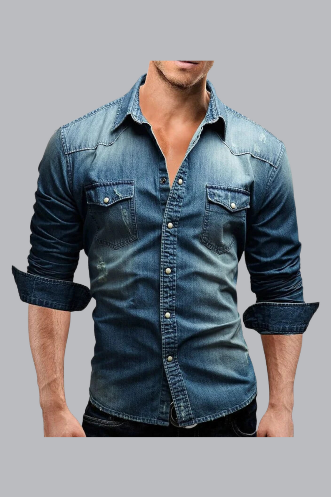 Valerio - Camicia in denim  retrò