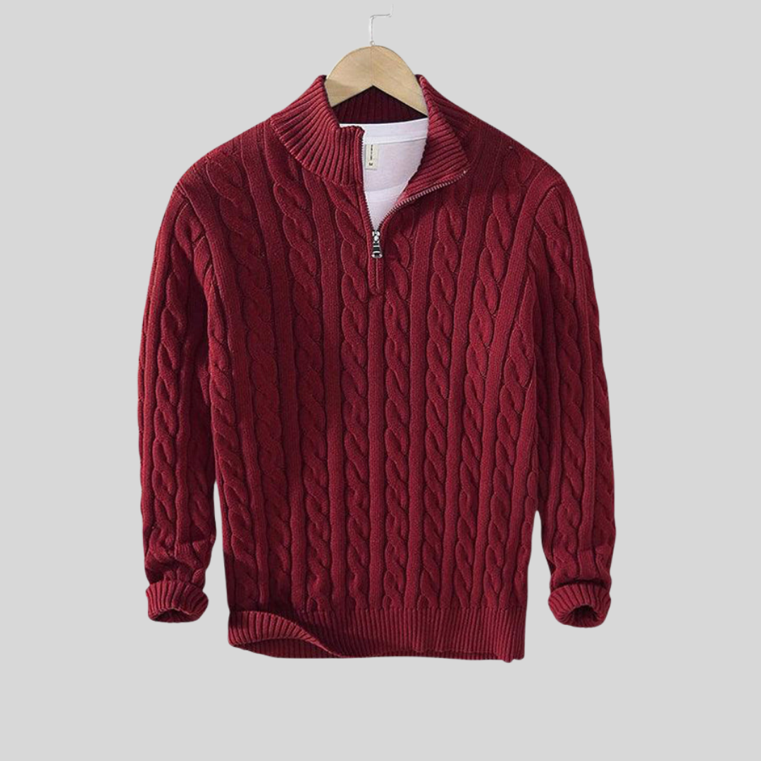 Heritage di Enzo Vallini-Maglione a Treccia con Zip