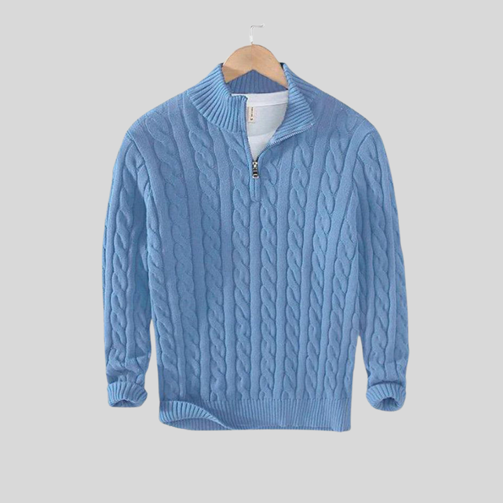 Heritage di Enzo Vallini-Maglione a Treccia con Zip