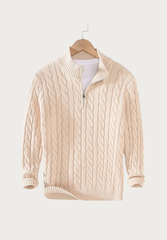 Heritage di Enzo Vallini-Maglione a Treccia con Zip