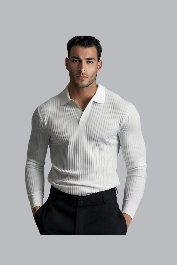 Stefano polo in maglia a coste
