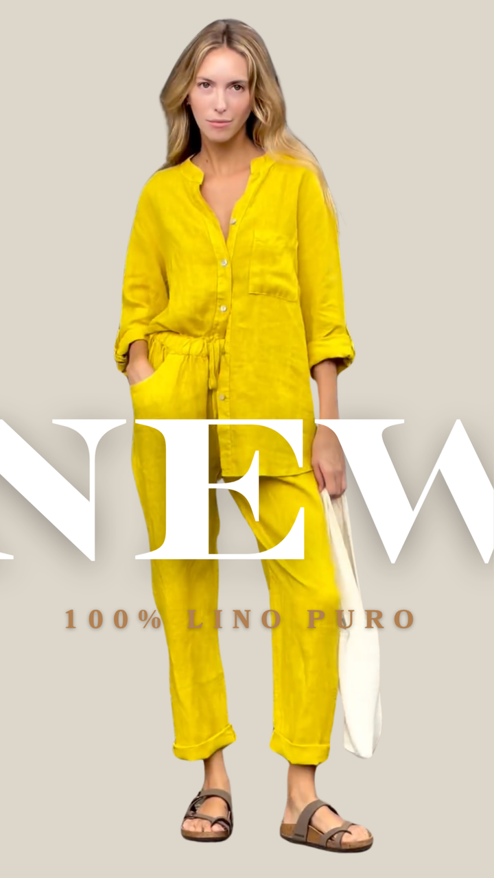 Chiara- Set di camicia e pantaloni in lino