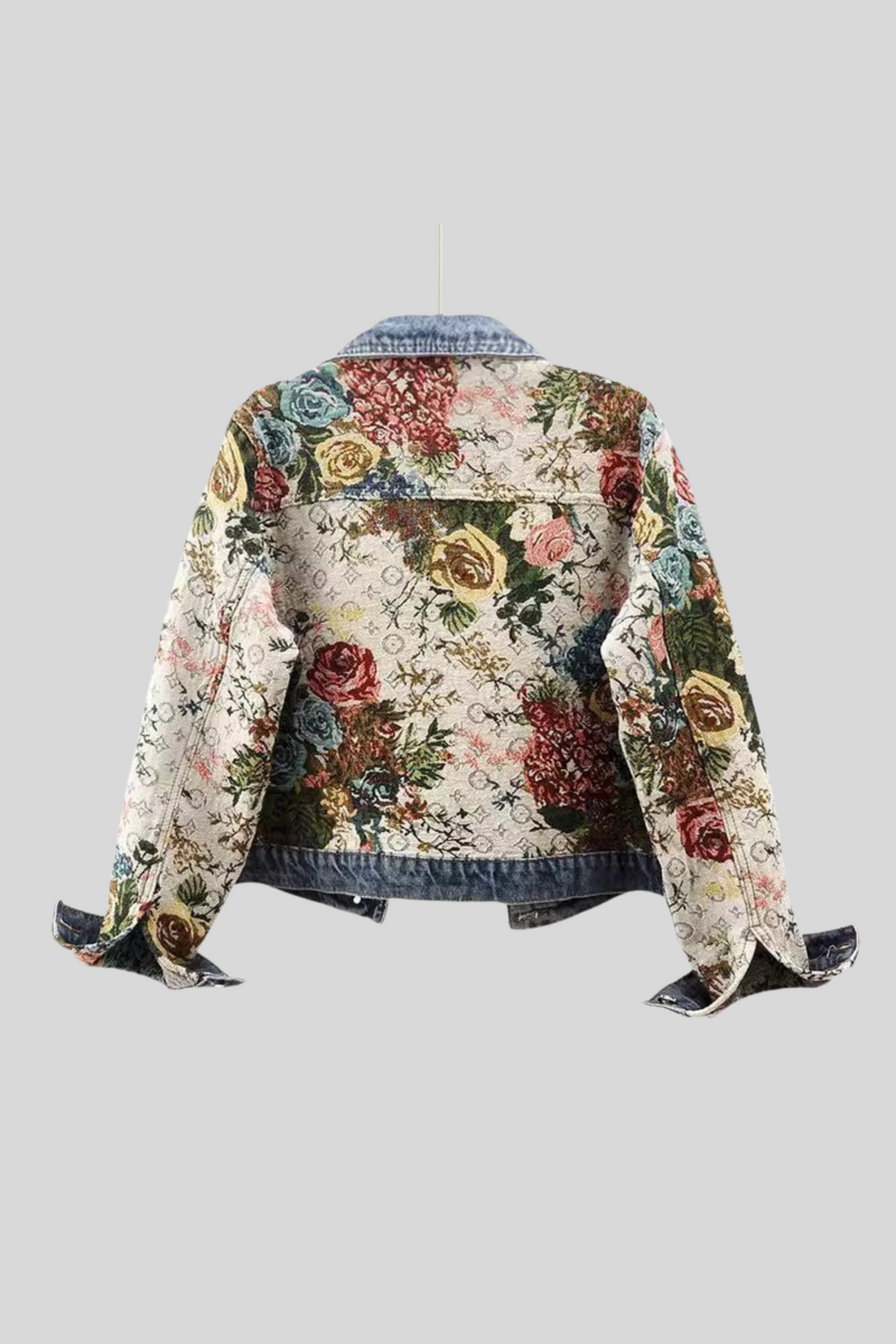 Sofia Amoretti Giacca in Denim Floreale Retrò