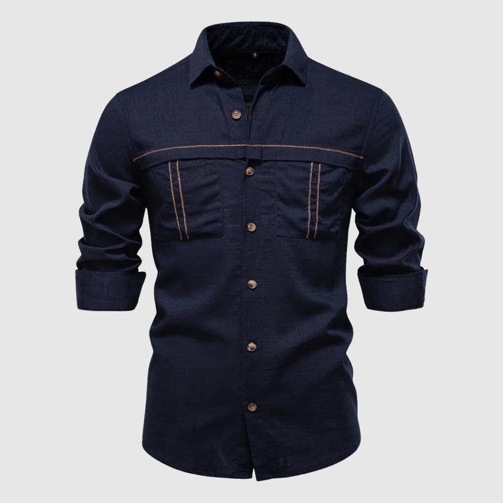 Enzo Vallini - Camicia di lino casual